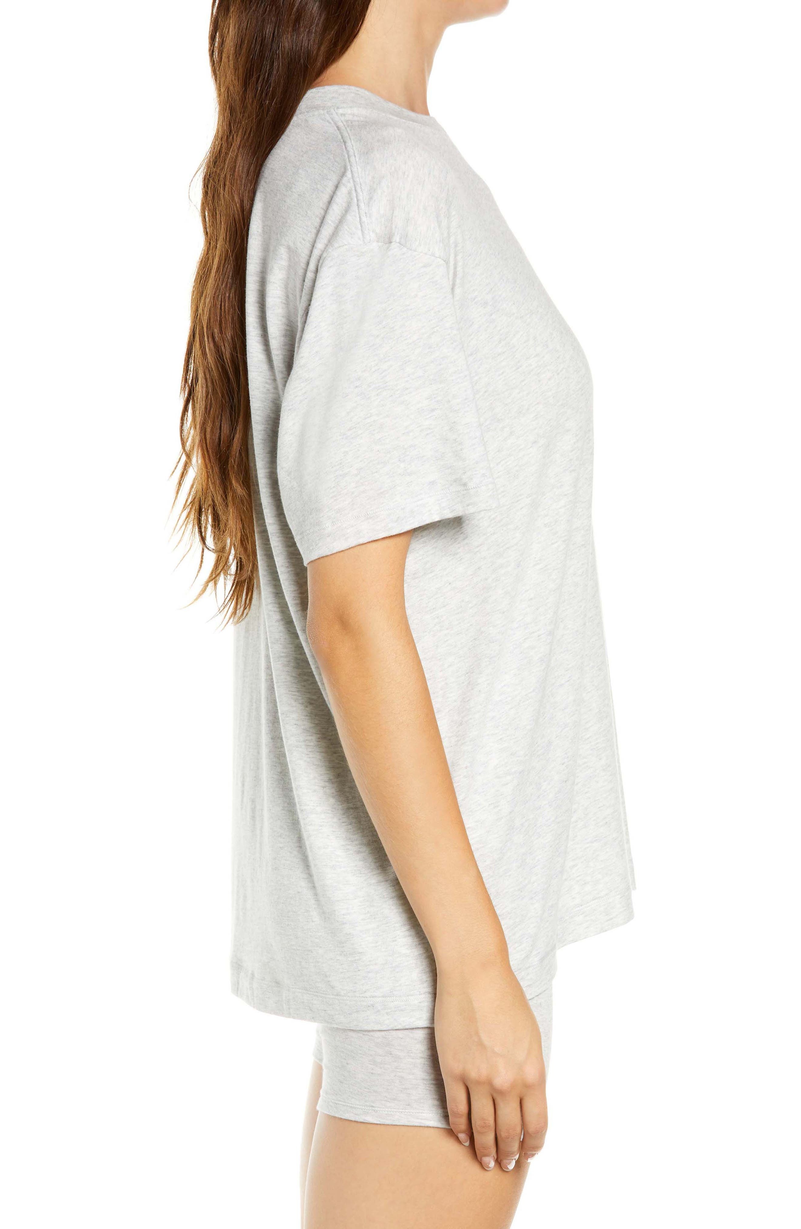 SKIMS Boyfriend T-Shirt in Light Heather Grey at Nordstrom - 3