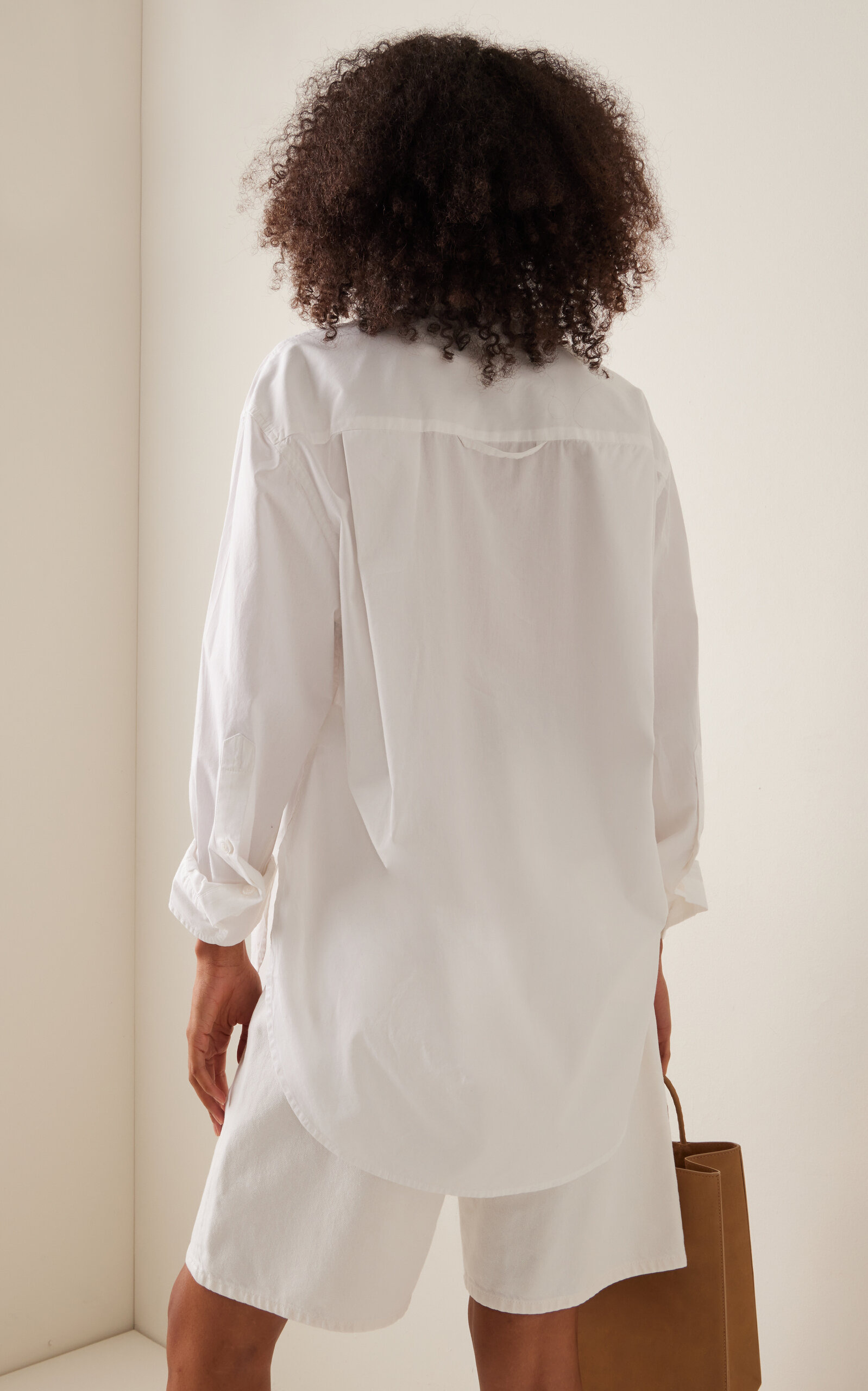Kayla Oversized Cotton Shirt white - 4