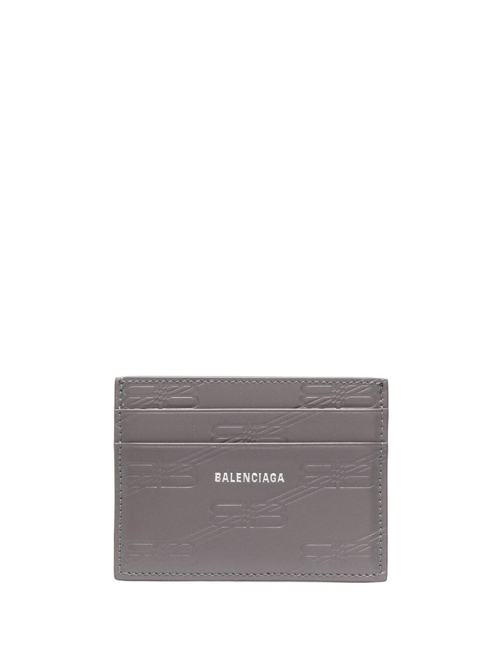 debossed-monogram leather cardholder - 1