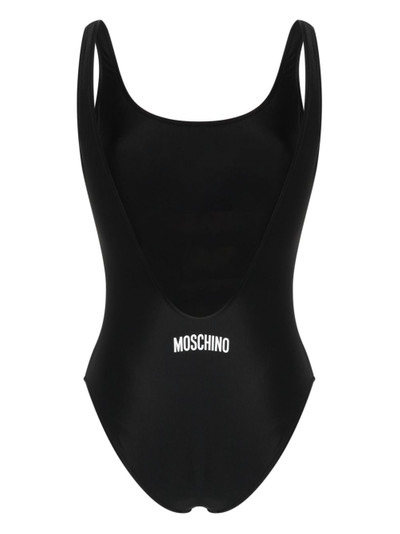 Moschino slogan-print swimsuit outlook