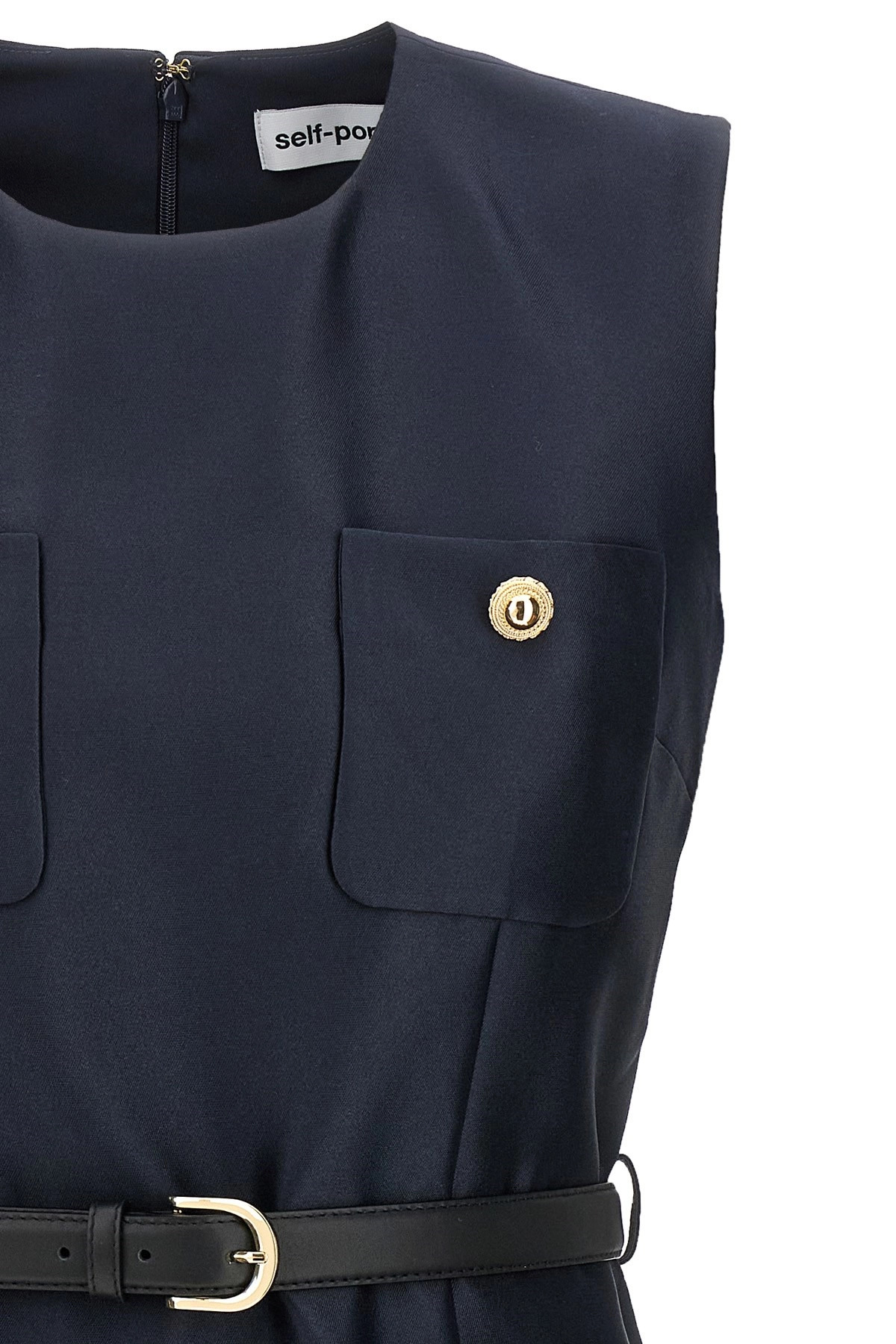 'Navy Taffeta Mini' dress - 3