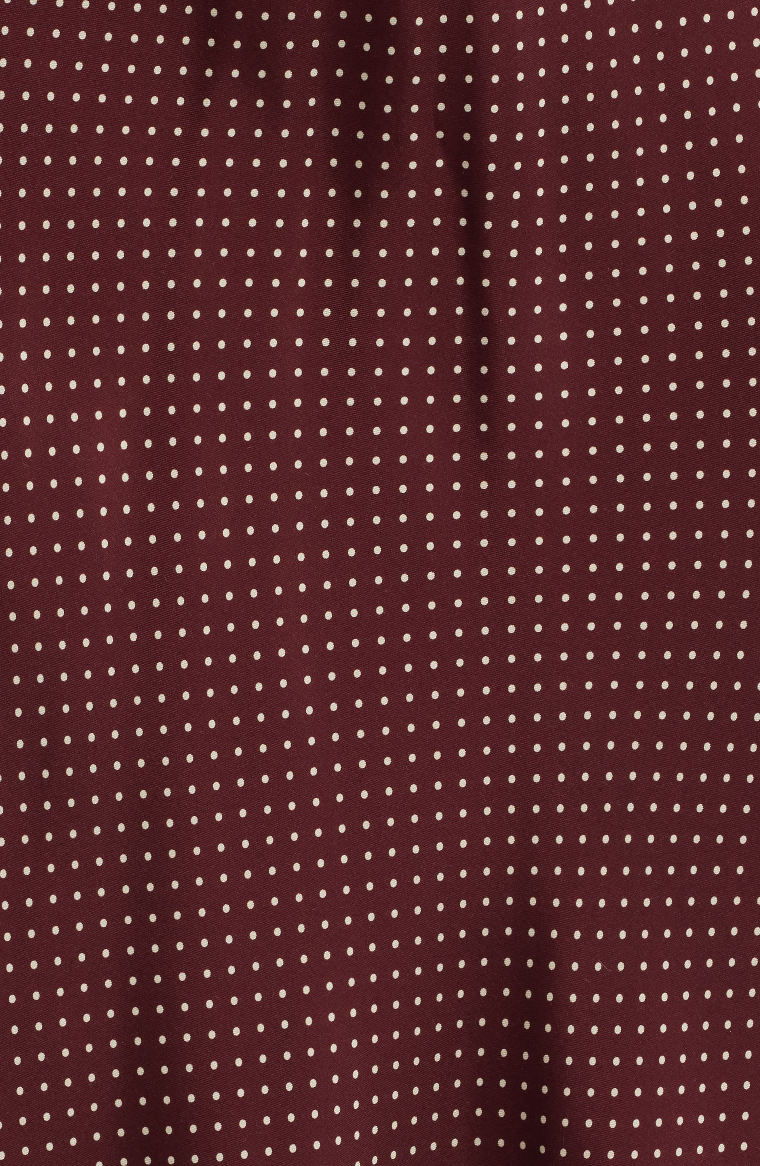 DÔEN Elowette Pin Dot Silk Blend Twill Skirt in Burgandy Colette Dot at Nordstrom - 6