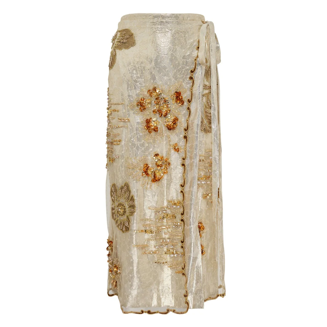 Embellished Mix Tulle Skirt - 1