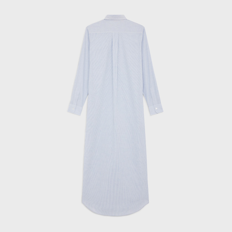 CELINE long shirt dress in striped cotton outlook