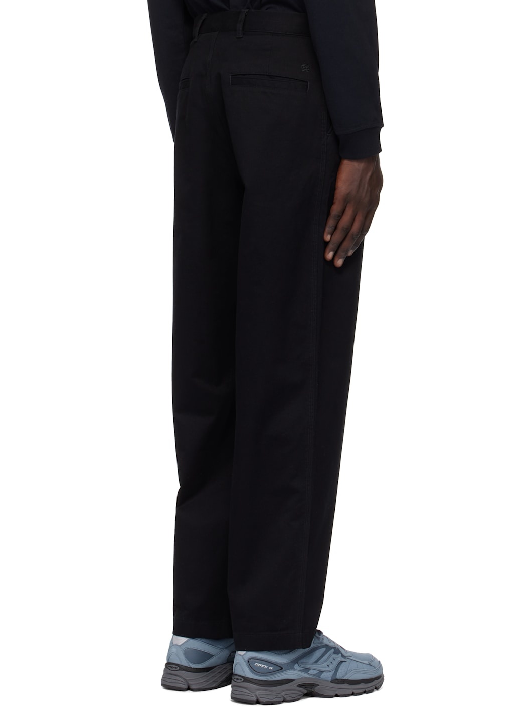 Black Cotton Chino Sophomore Trousers - 3