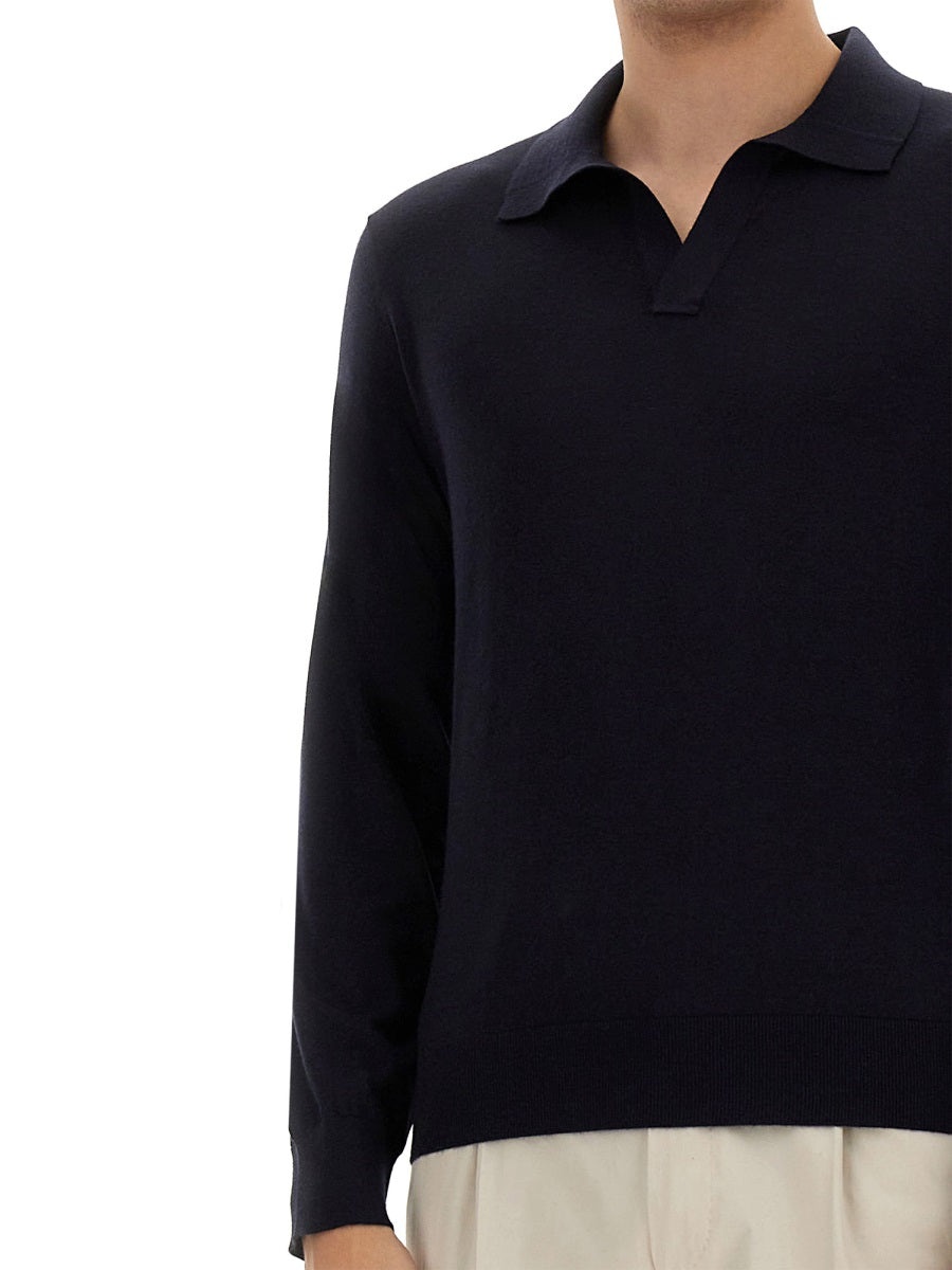 Zegna Men Cashmere And Silk Polo Shirt - 4