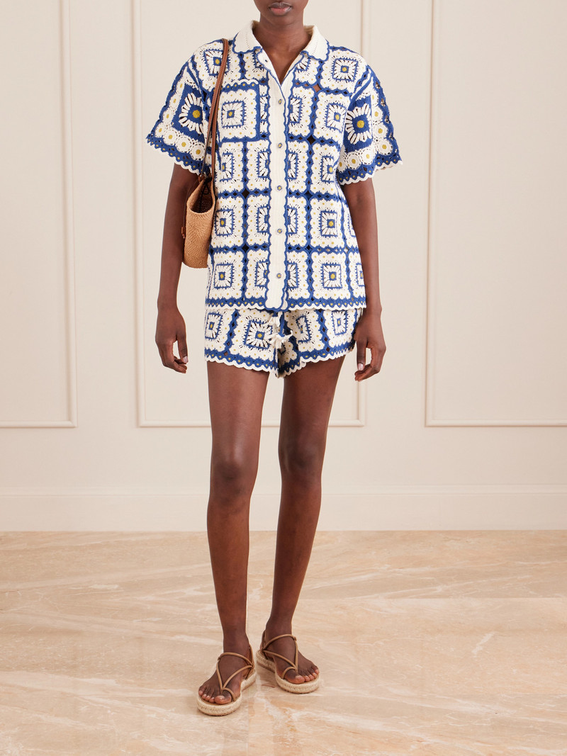ALÉMAIS Dolly Crochet Cotton Shirt outlook