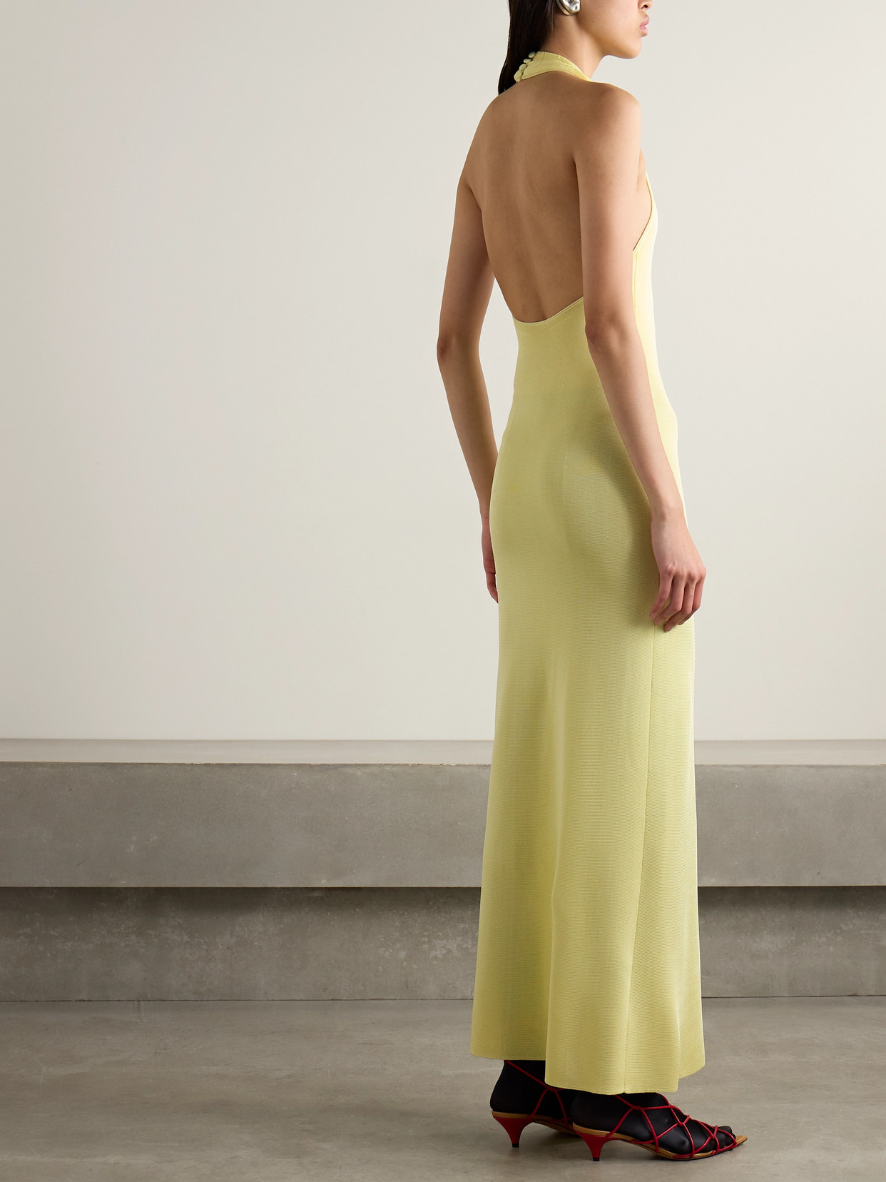 Coraline Jersey Halterneck Maxi Dress - 3