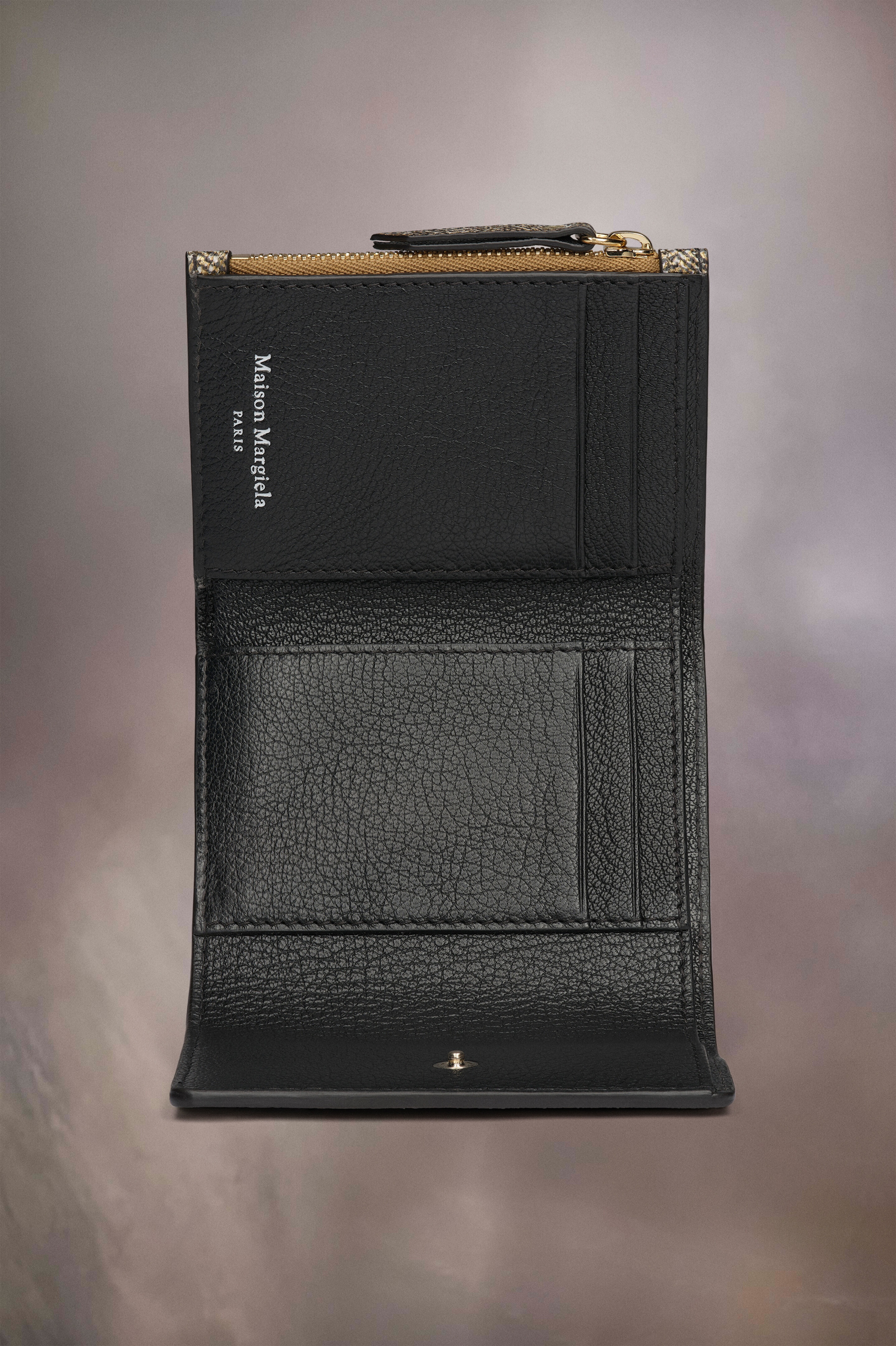Tweed print leather wallet - 3