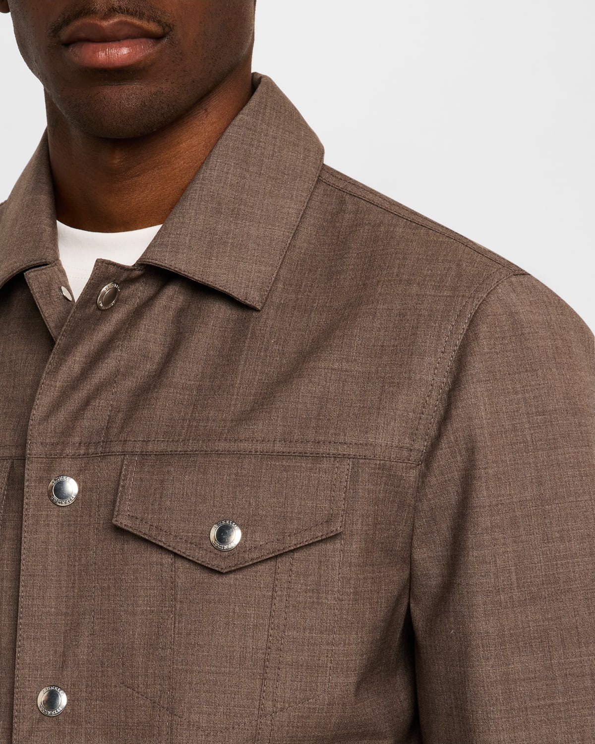 Men's Wool Snap-Front Trucker Jacket - 5