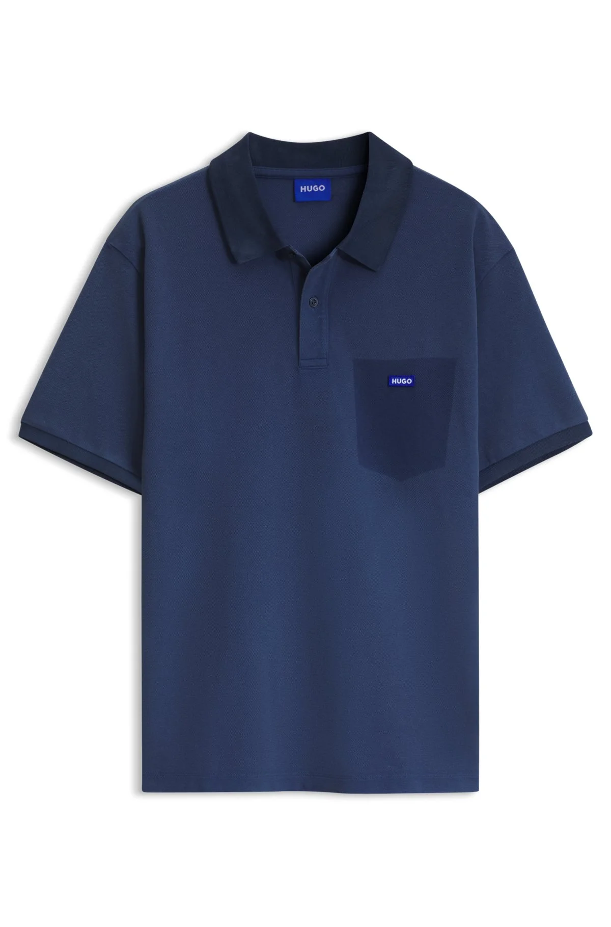 COTTON PIQUÉ POLO SHIRT WITH LOGO BADGE - 1