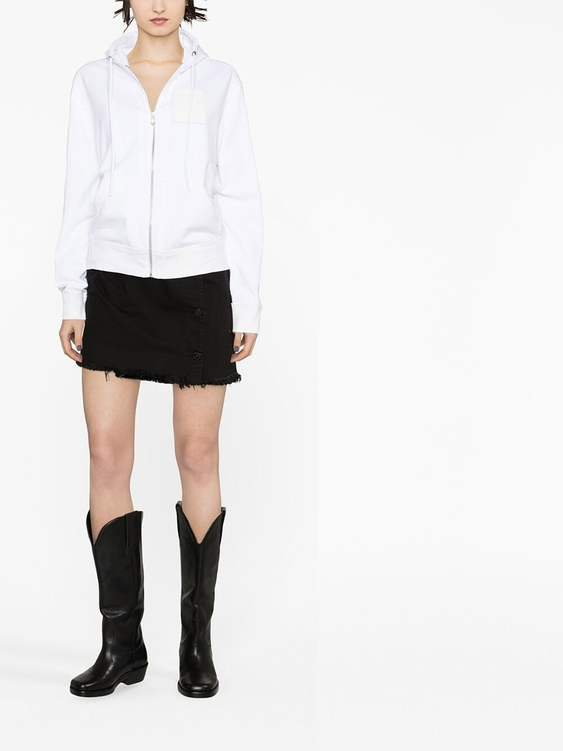 Raf Simons frayed-hem miniskirt outlook