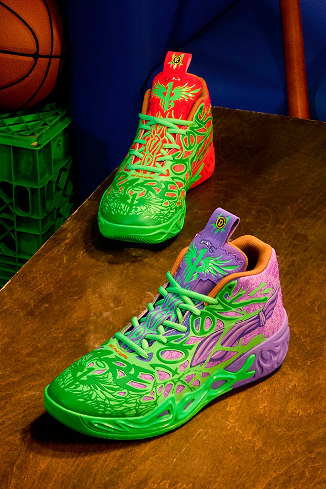 PUMA x LAMELO BALL x TMNT MB.04 Raphael and Donatello Men's Basketball Shoes - 8