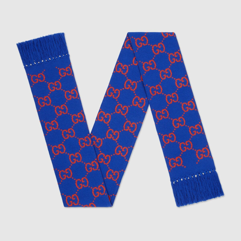 GUCCI GG wool jacquard scarf outlook