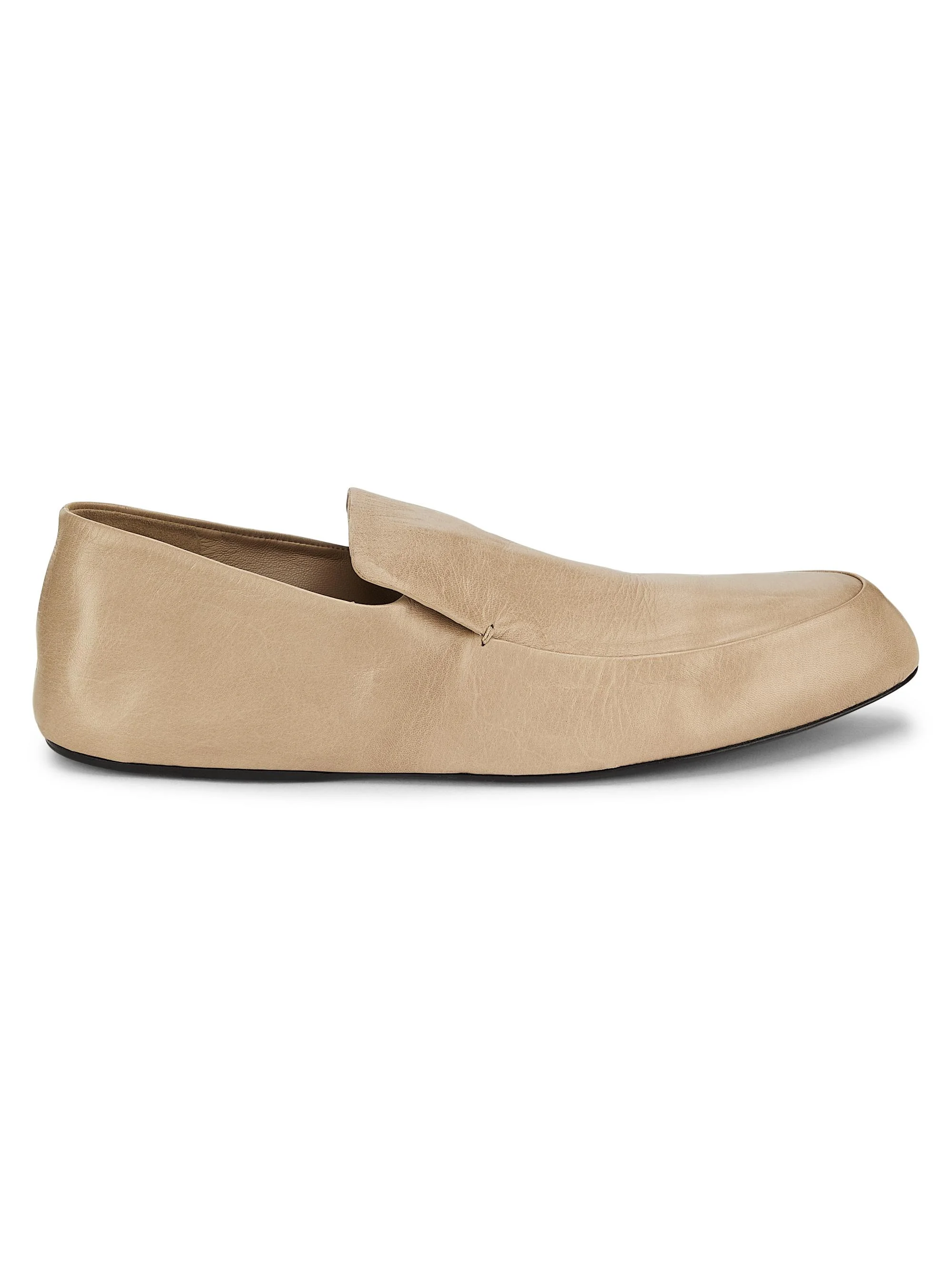 Women's Leather Loafers - Dark Sand - 1