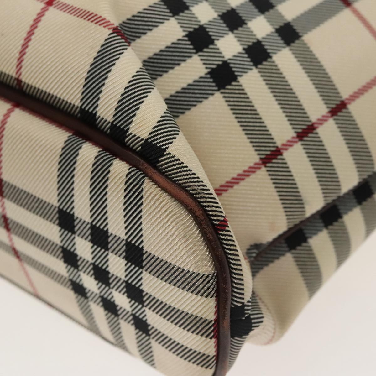 Burberry Nova Check Tote Bag Canvas Beige Brown - 12