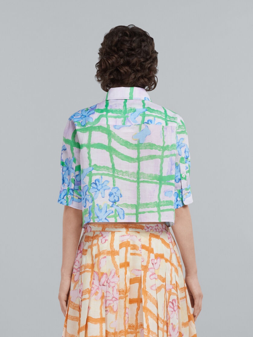 PRINTED CROPPED RAMIÉ SHIRT - 3