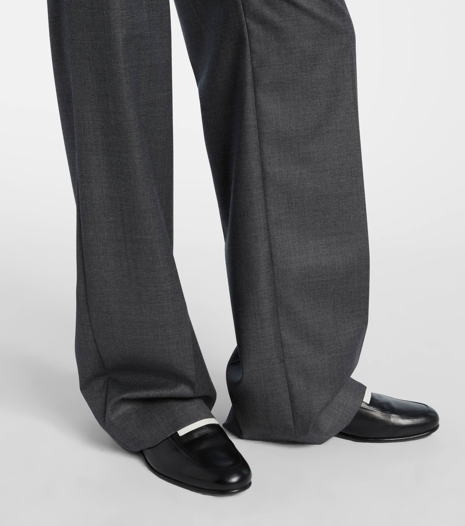 High-rise wool straight pants - 5
