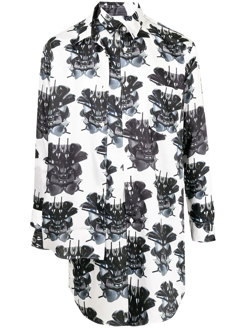 graphic-print long-sleeve shirt - 1