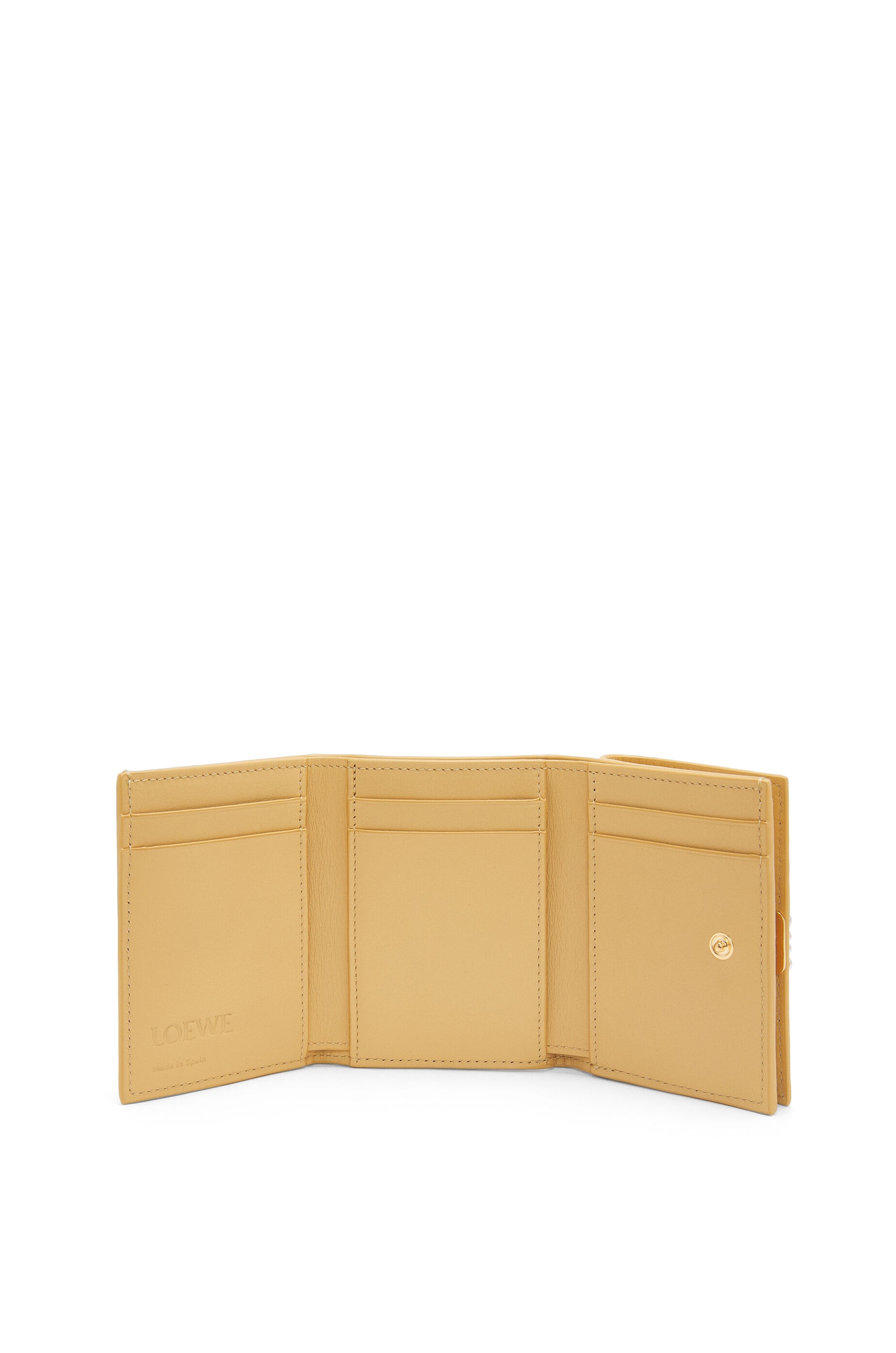 Puffer Anagram trifold wallet in shiny nappa calfskin - 2