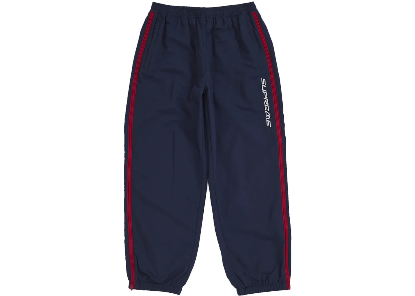Supreme Contrast Zip Warm Up Pant Navy - 1