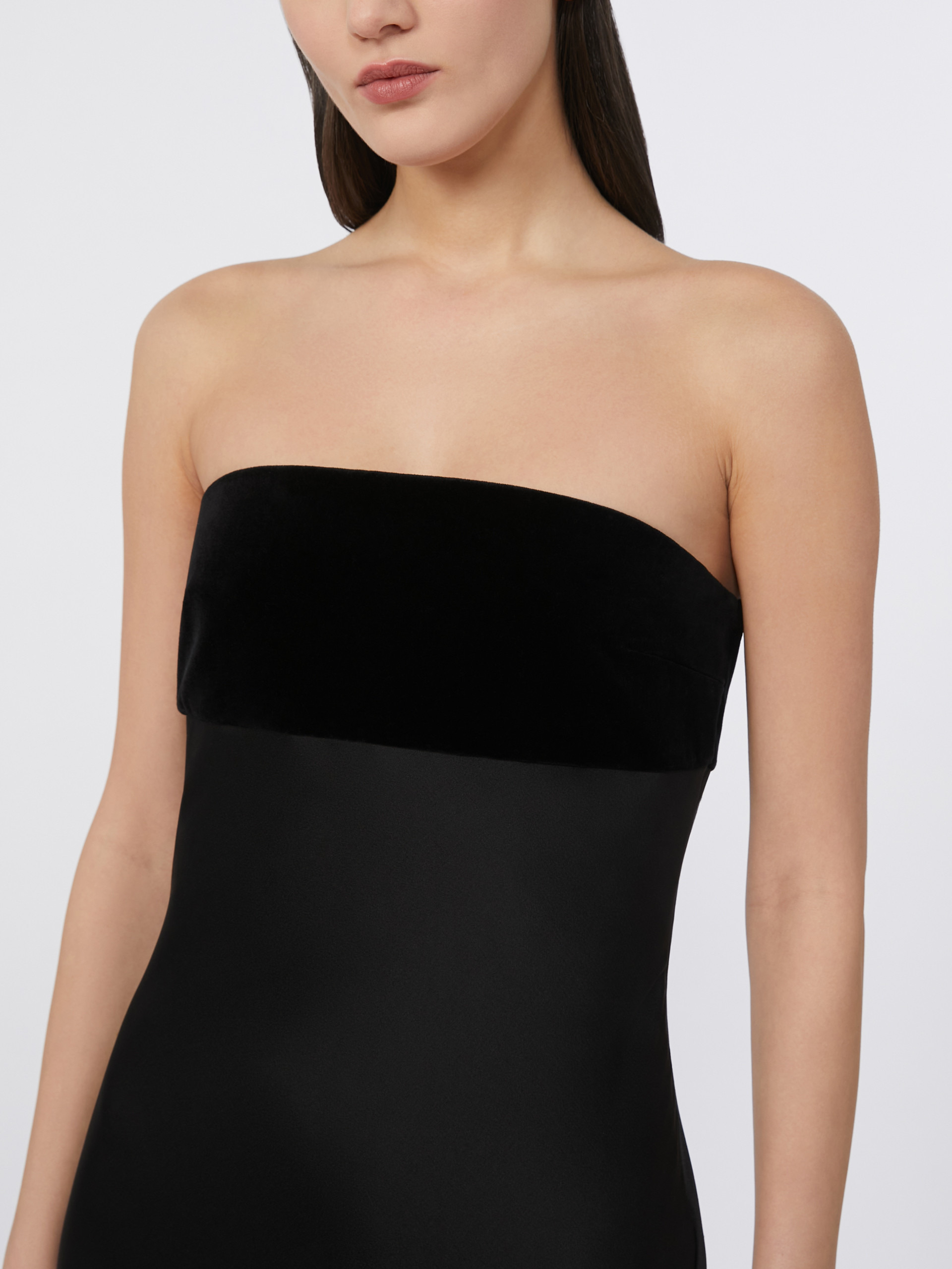 BAIA Enver satin and velvet bustier dress - 5