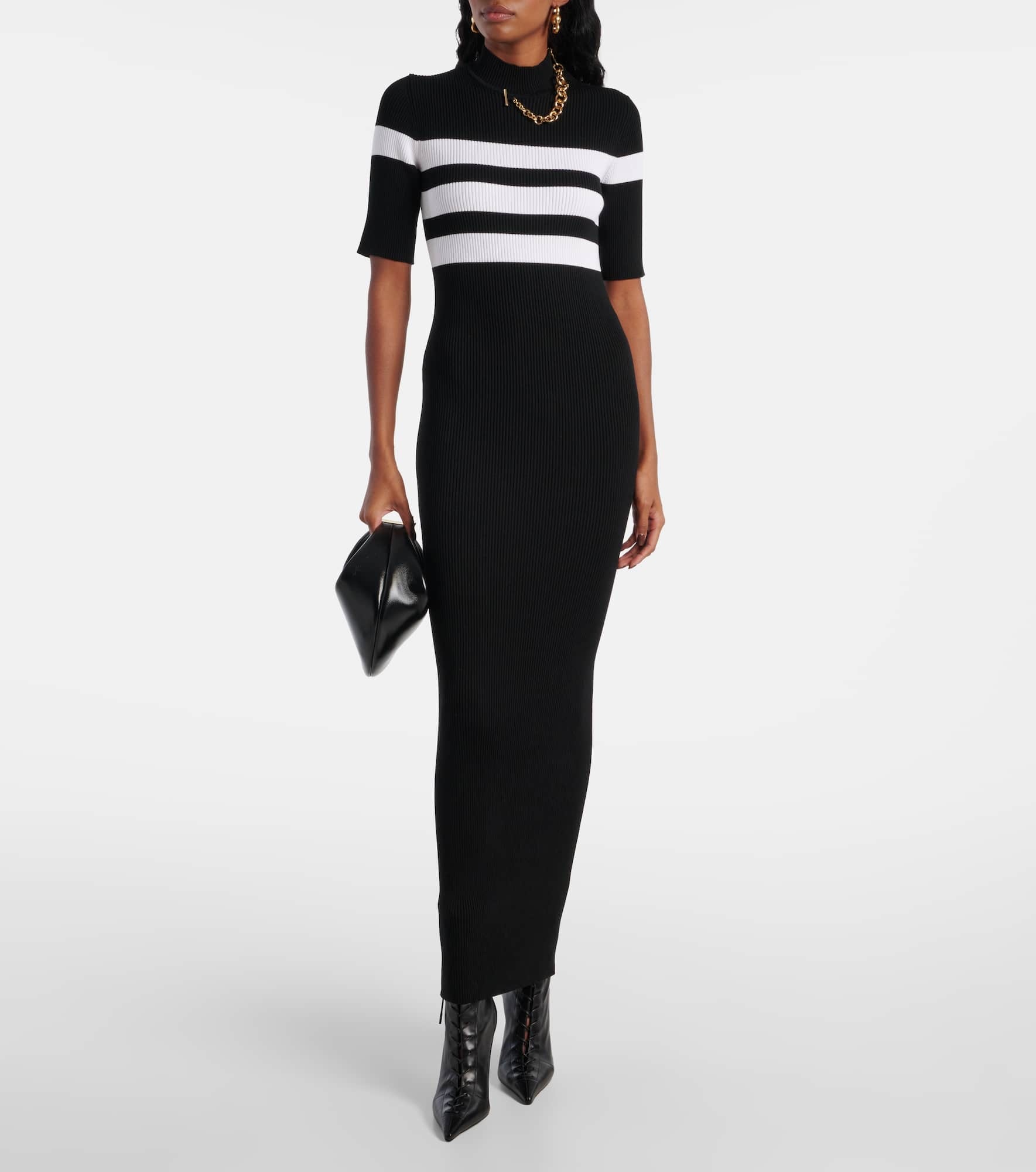 Striped jersey maxi dress - 2