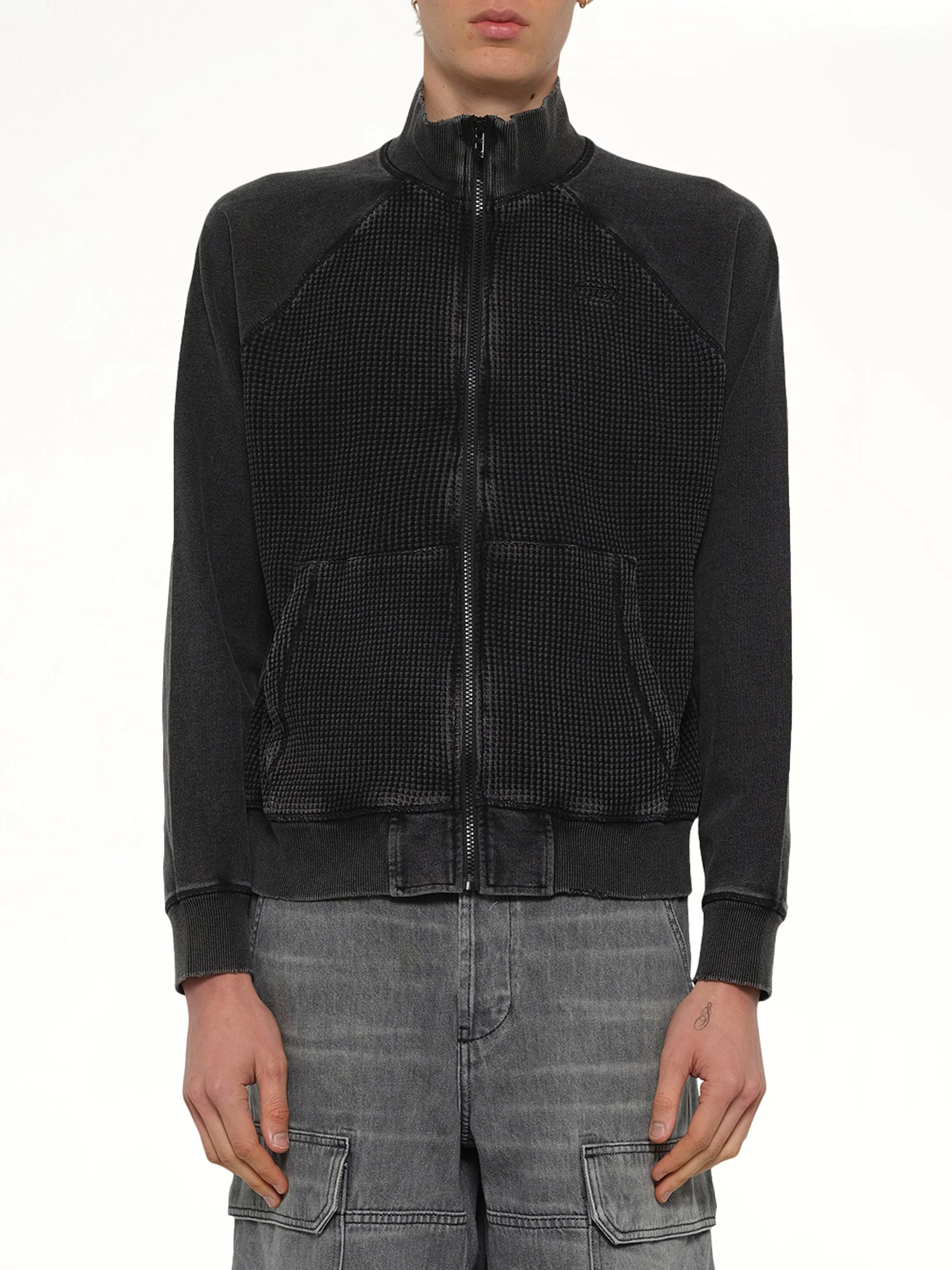 S-WAFY-ZIP-RAG Jacket in Black - 1