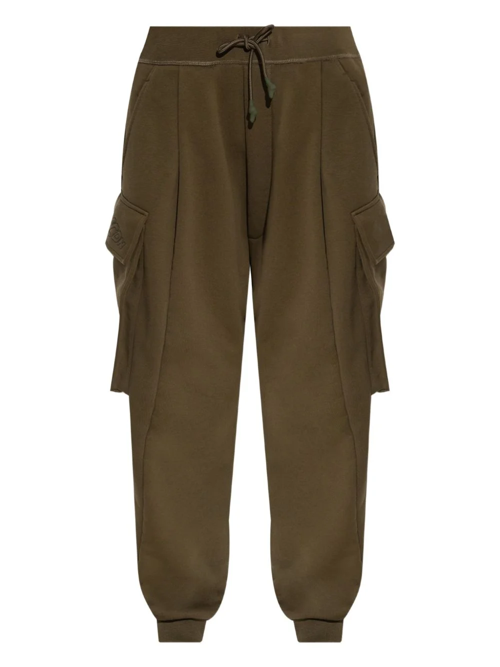 pleated-front cargo trousers - 1