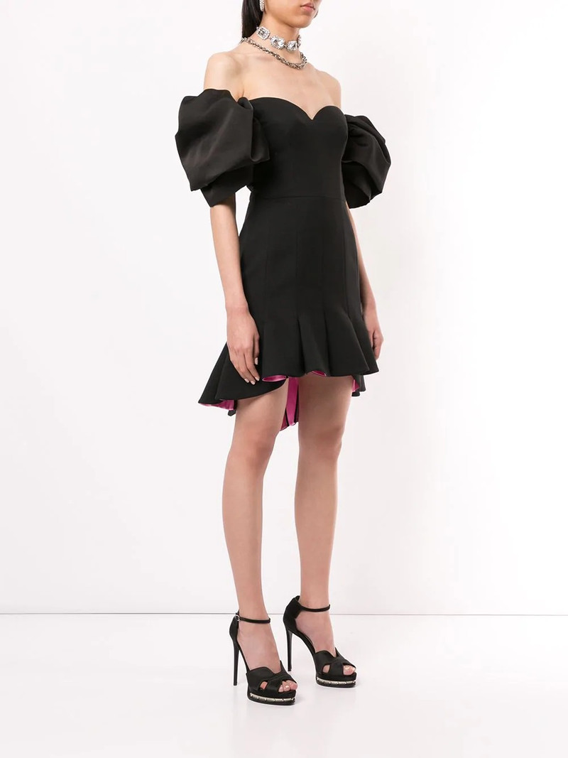 peplum hem off-shoulder 드레스 3