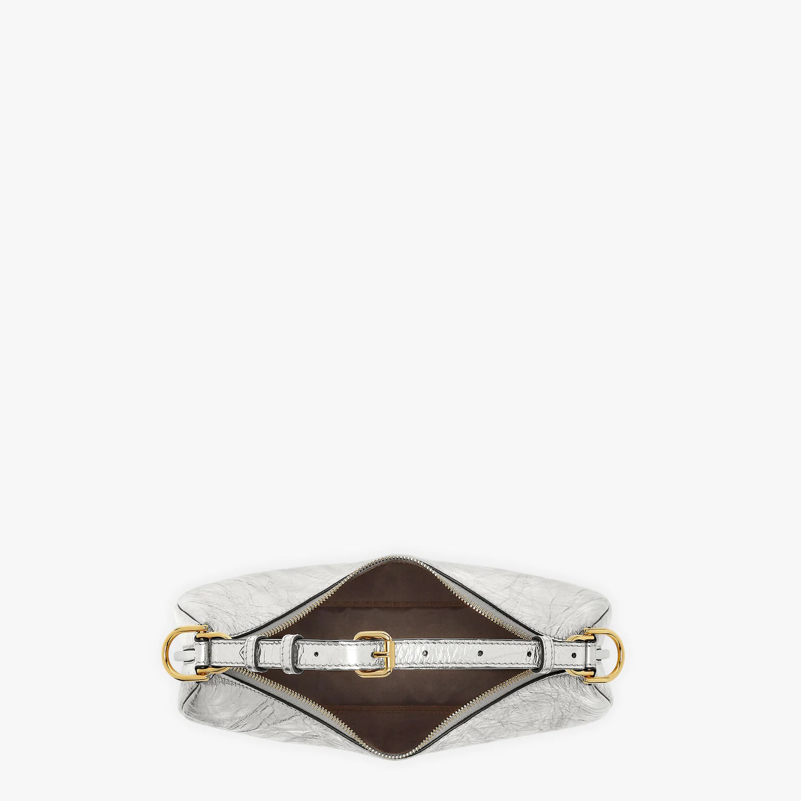 Silver laminated leather bag - 5