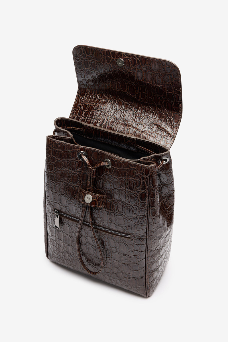 Crocodile Scale-Effect Backpack 6