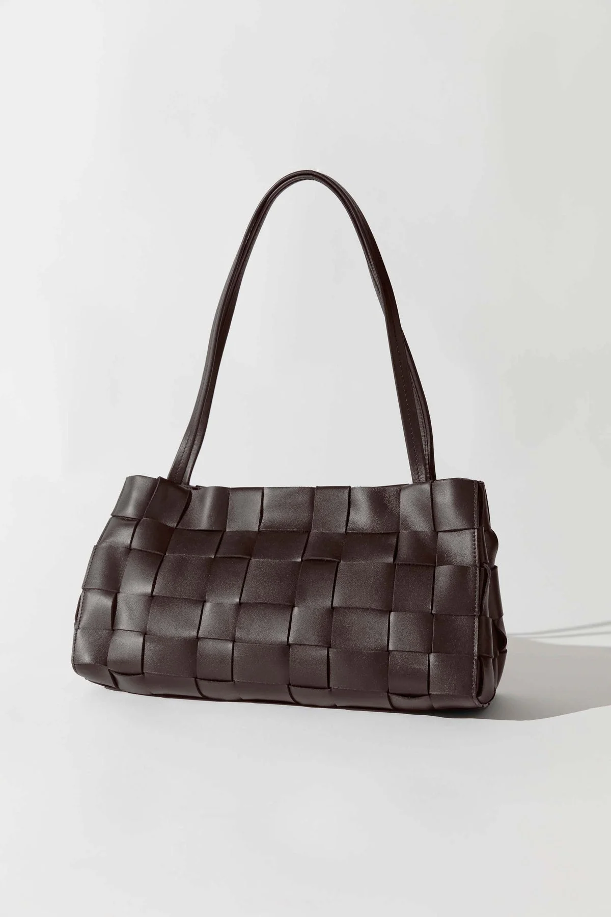 Slim Woven Tote - Chocolate - 1