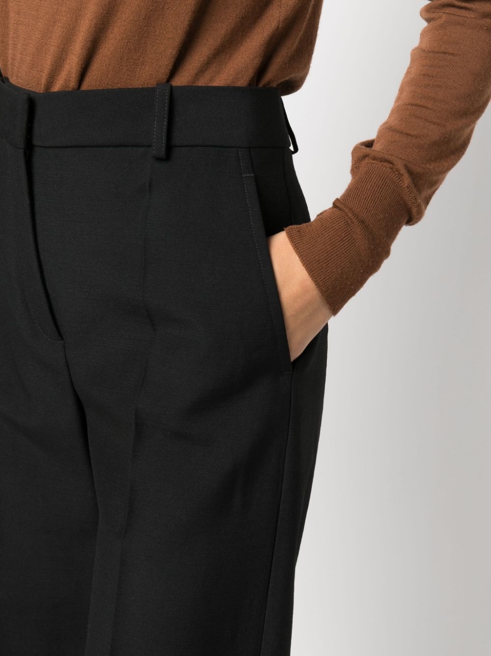 straight-leg wool trousers - 10