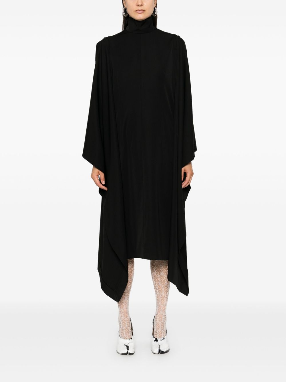 draped midi dress - 2