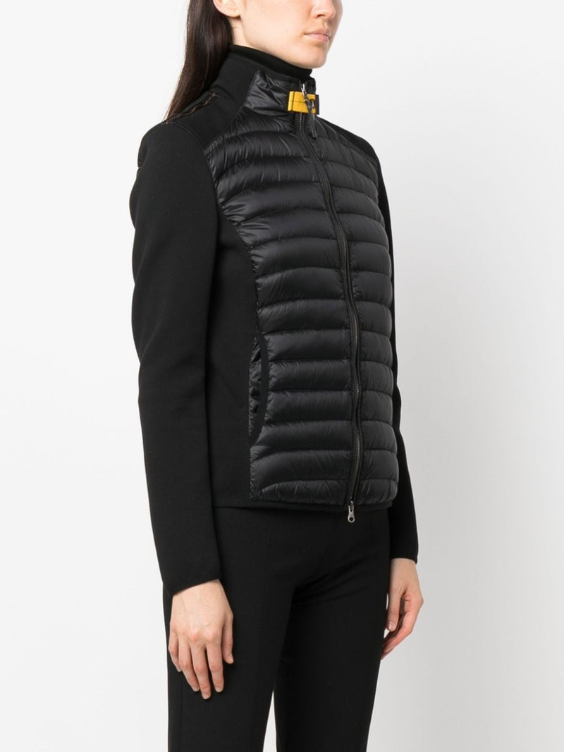 logo-patch zip-up padded jacket 3