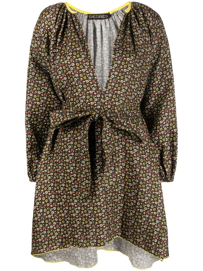 belted floral-print dress 1