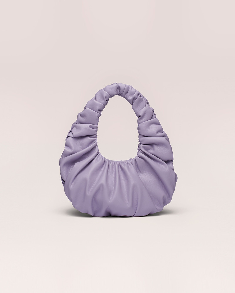 ANJA BAGUETTE MINI - OKOBOR™ alt-leather mini gathered shoulder bag - Lilac 1