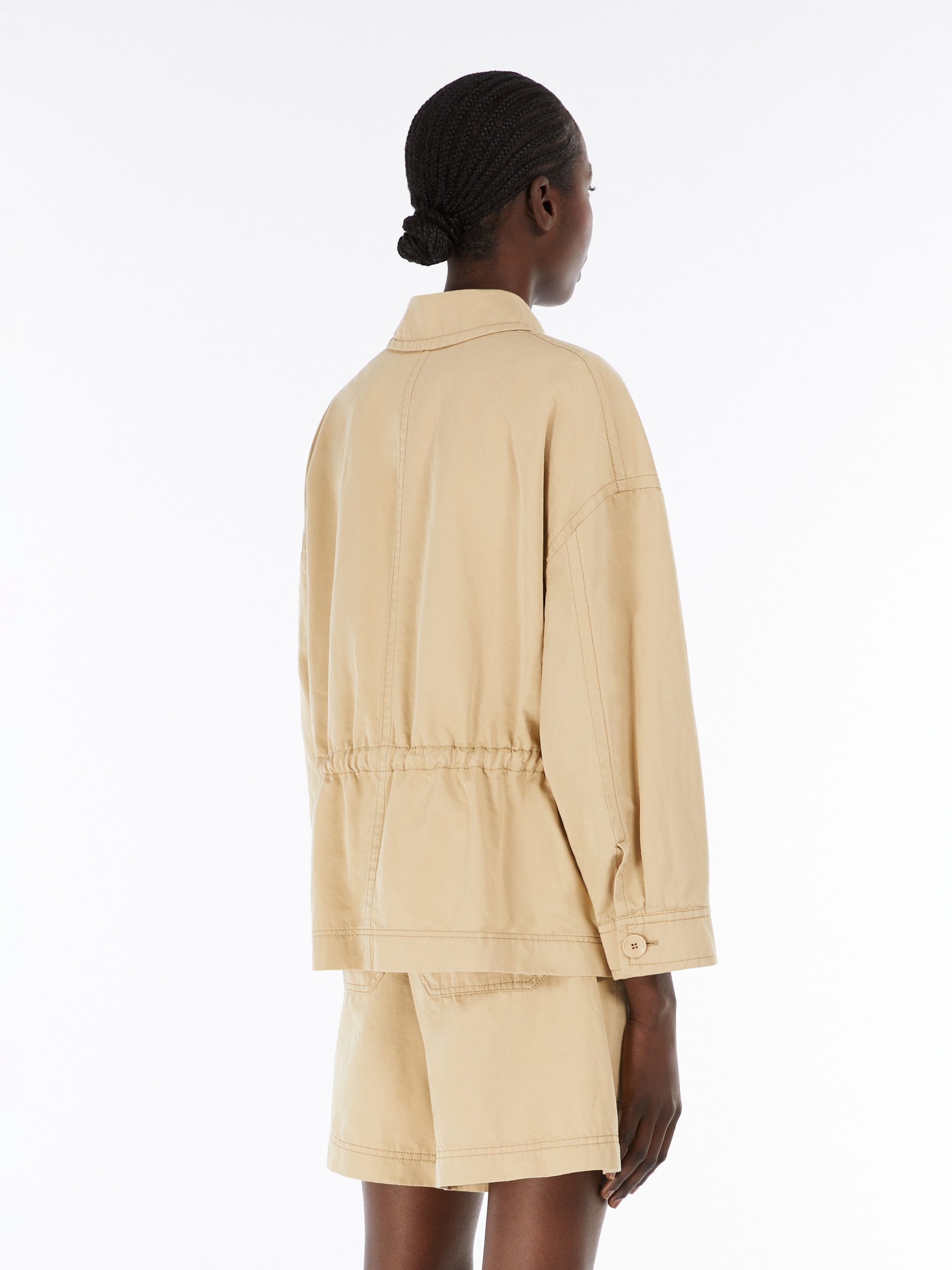 EGER Cotton and linen jacket with drawstring - 4