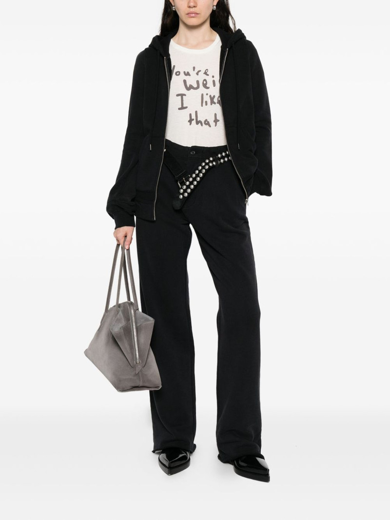 R13 balloon-sleeve zip-up hoodie outlook