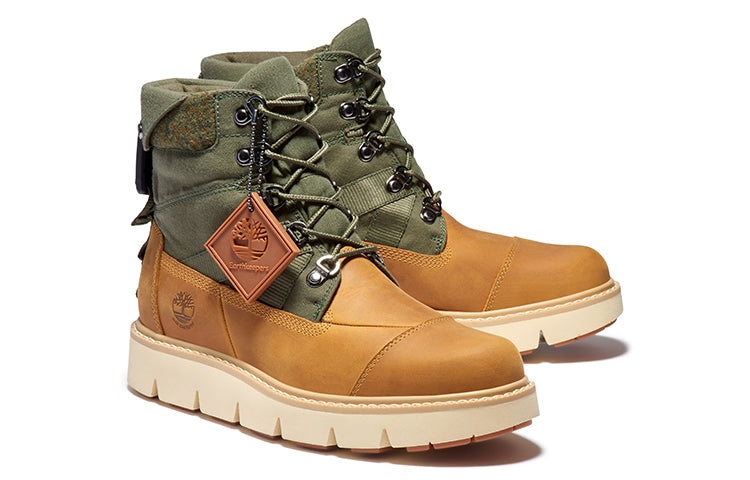 (WMNS) Timberland Raywood 6 Inch EK+ Waterproof Boots 'Wheat Nubuck with Green' A42HP231 - 2