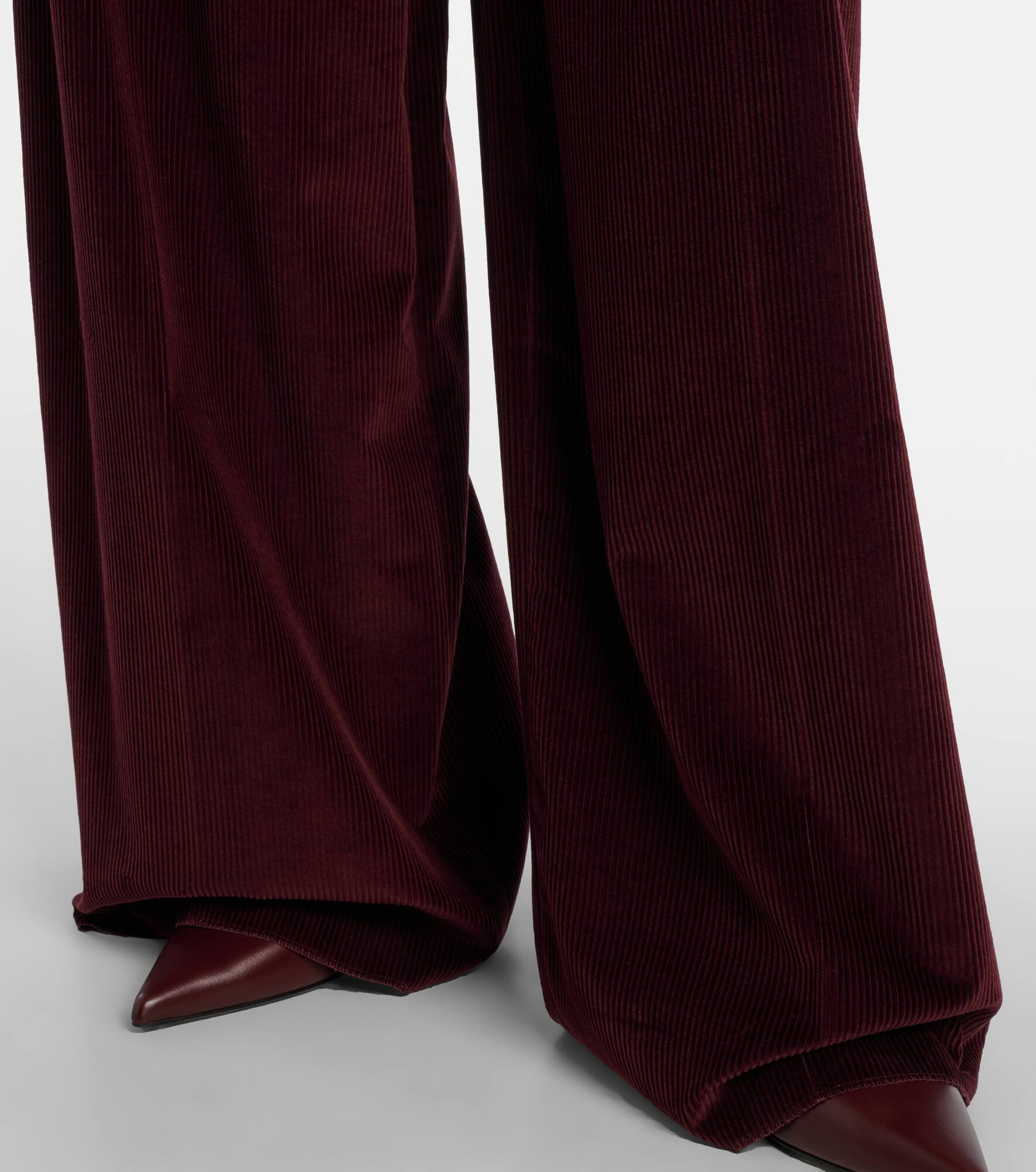 High-rise cotton corduroy wide-leg pants - 5