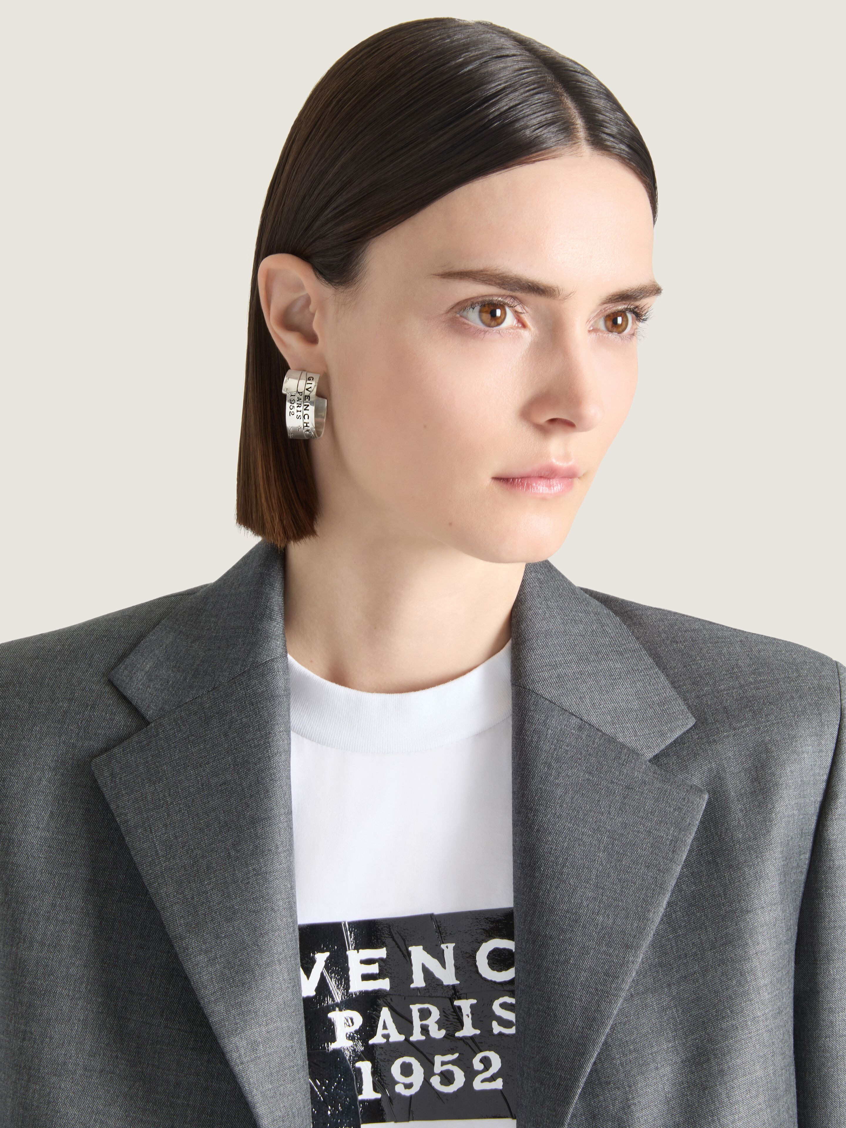 GIVENCHY TAPE EARRINGS IN METAL AND ENAMEL - 2