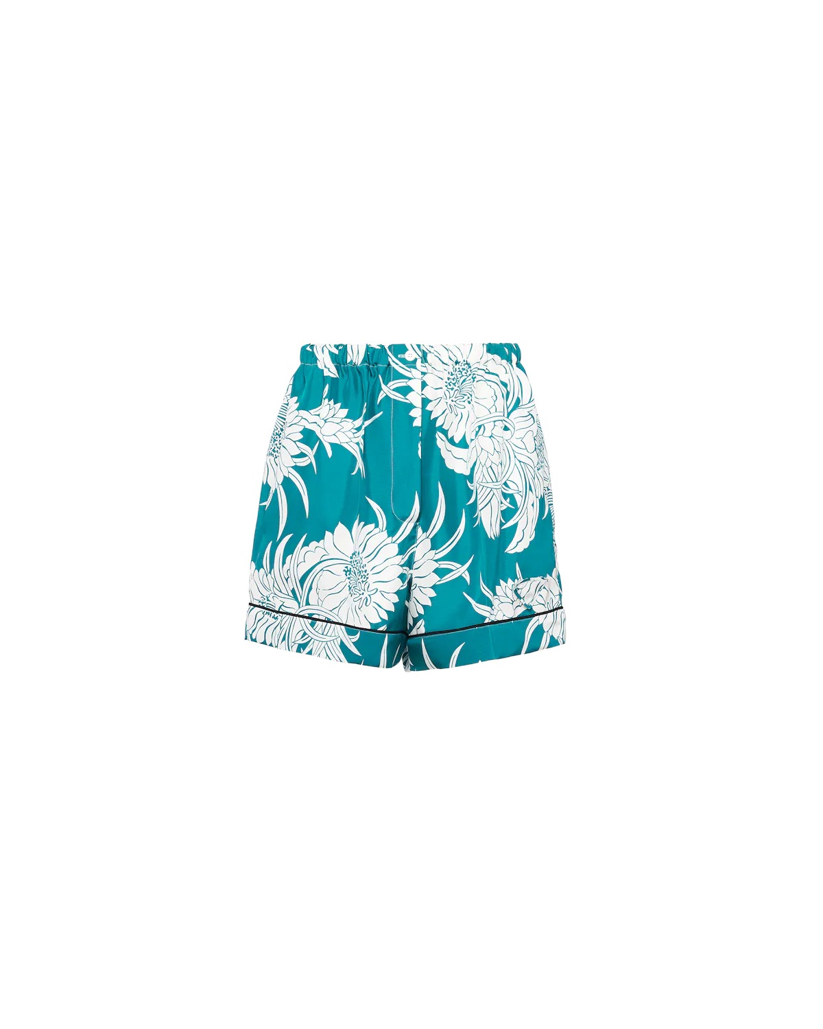 Printed silk shorts - 1