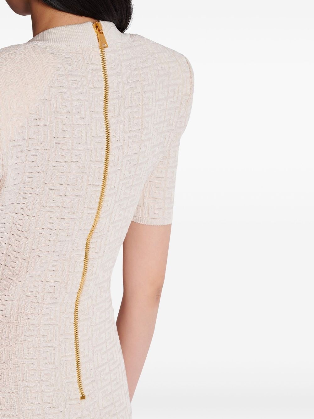 labyrinth-knit mini dress - 4