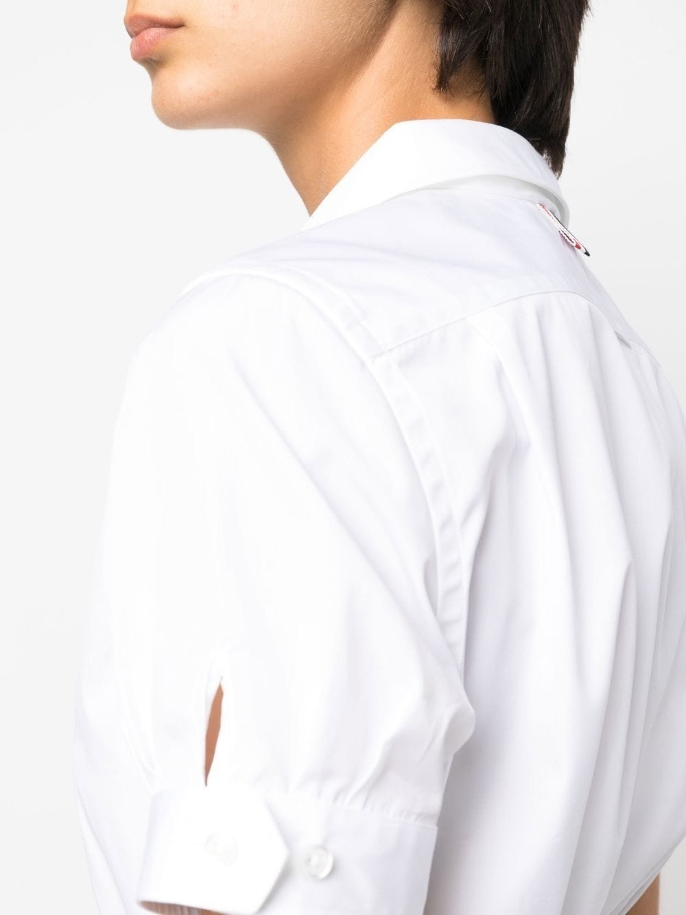 cropped short-sleeve shirt - 5