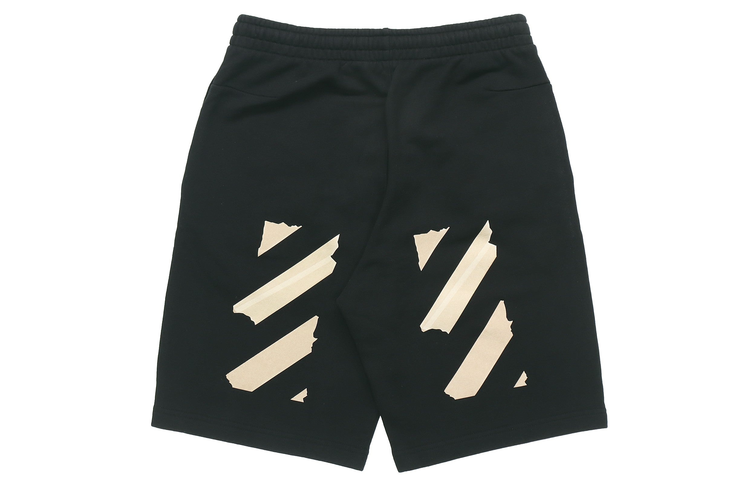 Off-White C/O Virgil Abloh Men'S Black Tape Arrows Sweatshorts OMCI006R20E300021048 - 2