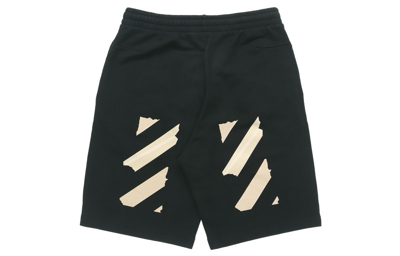 Off-White Off-White C/O Virgil Abloh Men'S Black Tape Arrows Sweatshorts OMCI006R20E300021048 outlook