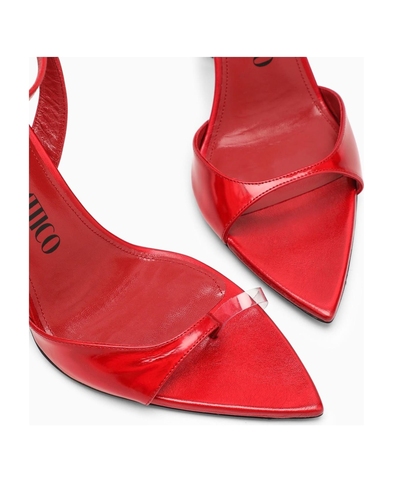 Red Gg Asymmetrical Sandal - 5