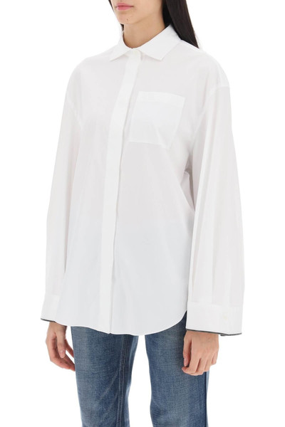 Brunello Cucinelli WIDE SLEEVE SHIRT WITH SHINY CUFF DETAILS outlook